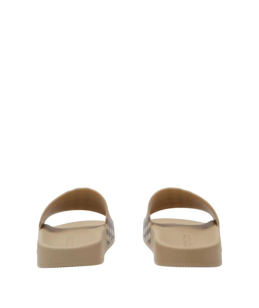 BURBERRY Бежевые шлепанцы, фото 3