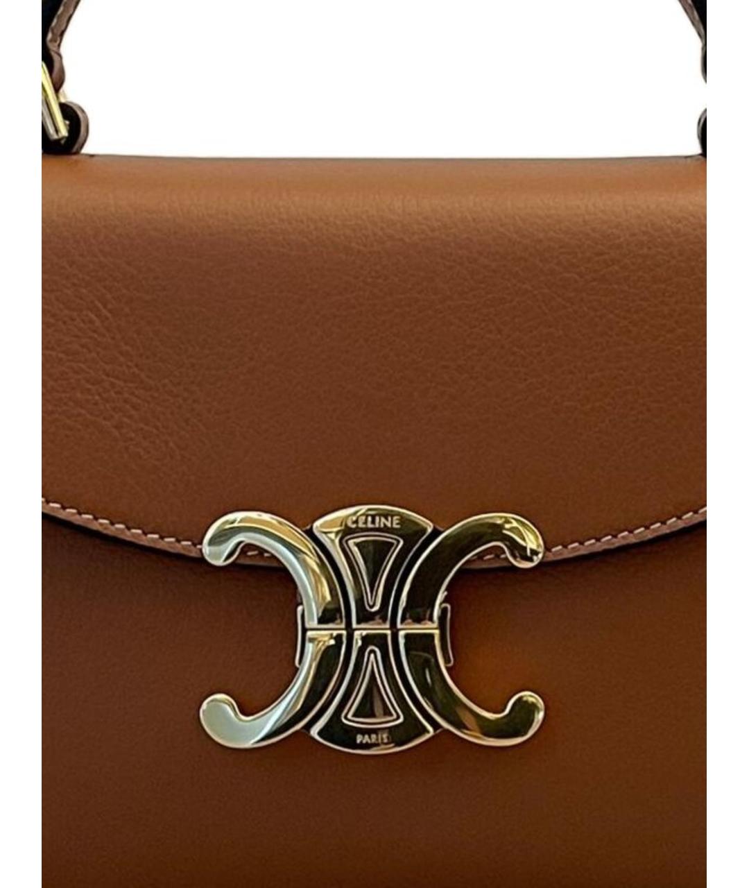 CELINE Кожаная сумка с короткими ручками, фото 2