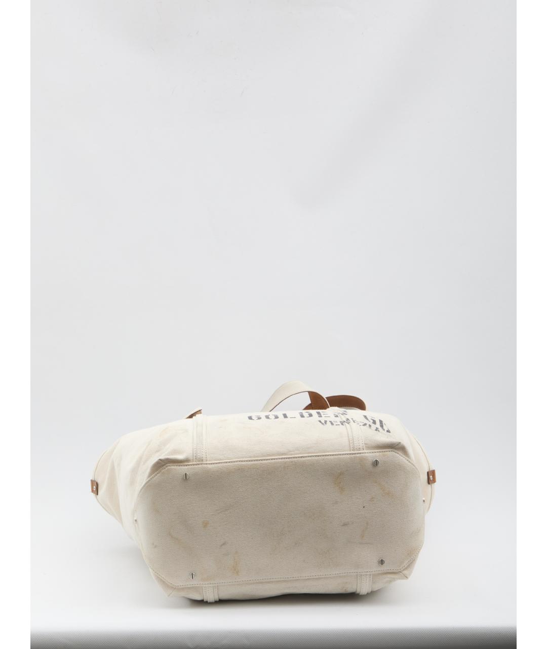 GOLDEN GOOSE DELUXE BRAND Бежевая хлопковая сумка тоут, фото 3