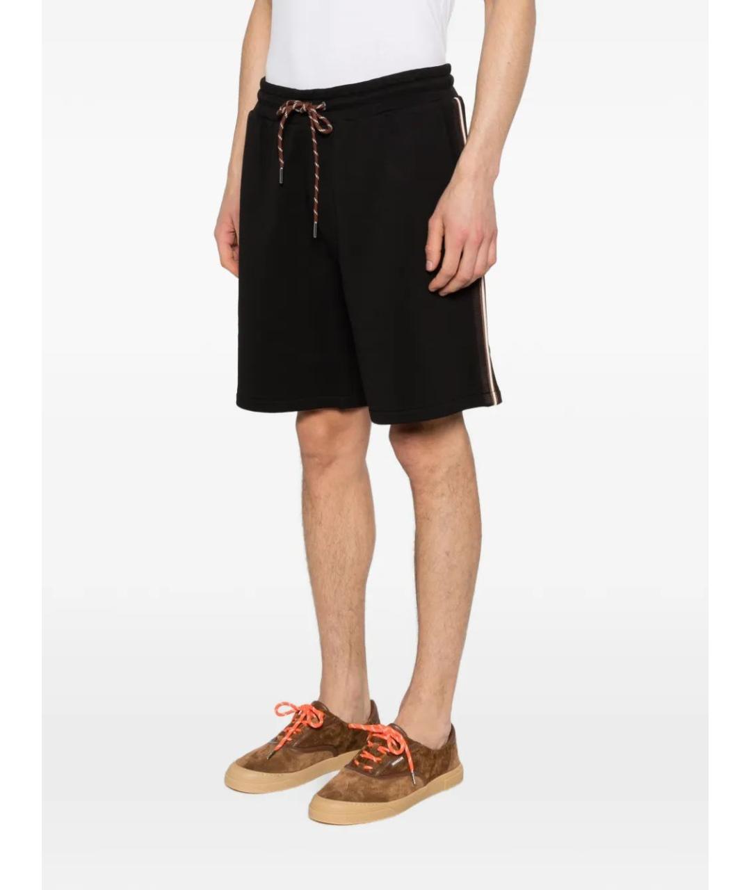 MONCLER Черные хлопковые шорты, фото 3