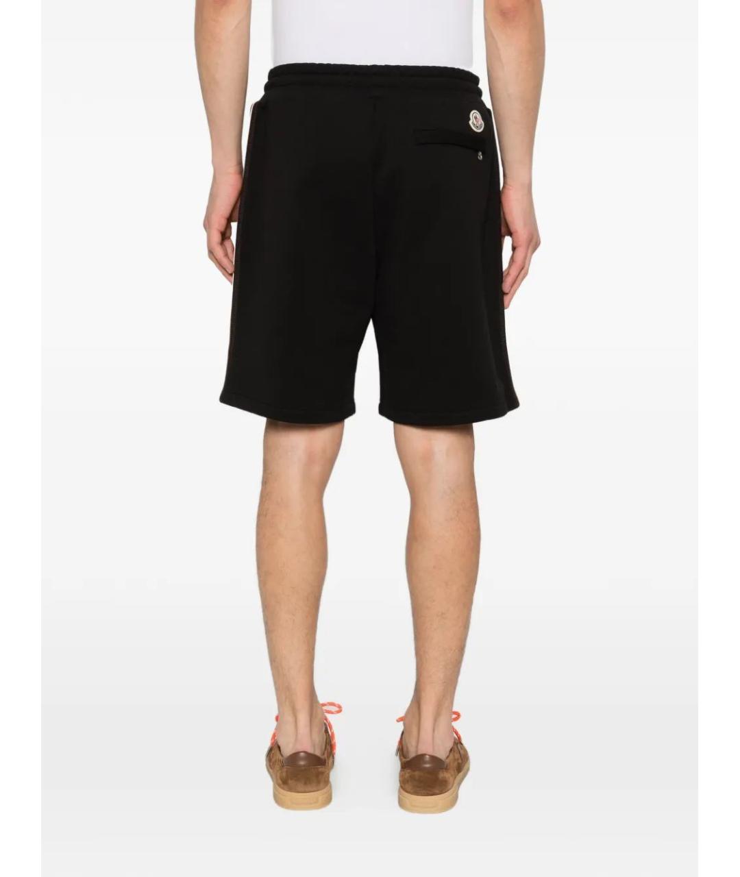 MONCLER Черные хлопковые шорты, фото 4