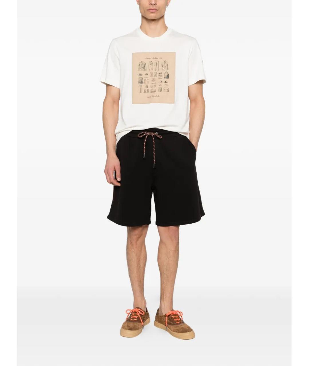 MONCLER Черные хлопковые шорты, фото 2