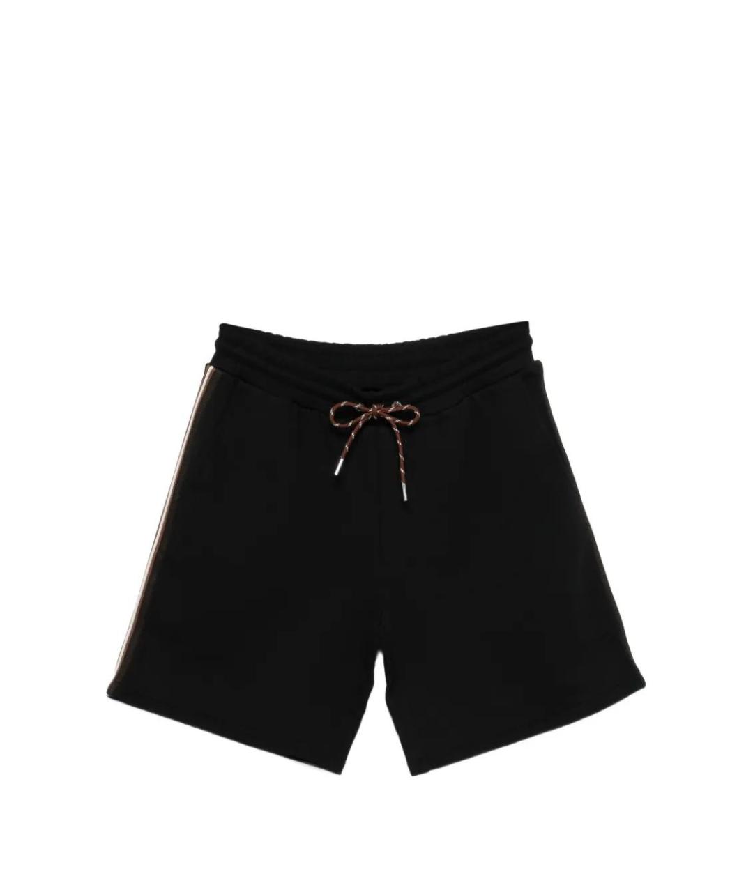 MONCLER Черные хлопковые шорты, фото 1