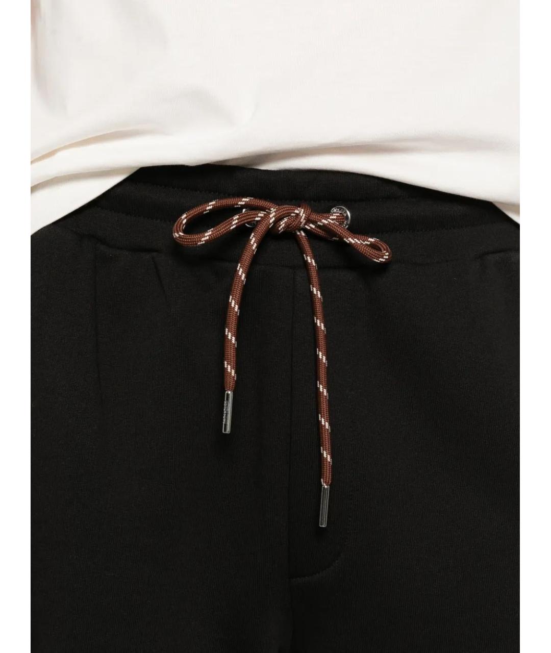 MONCLER Черные хлопковые шорты, фото 5