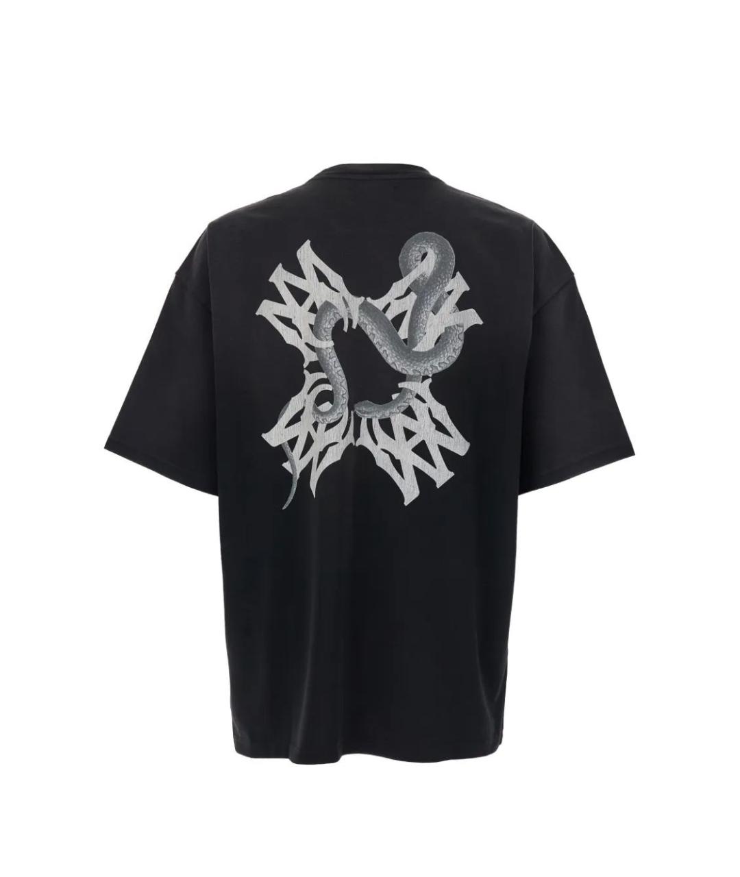 AMIRI Черная хлопковая футболка, фото 2