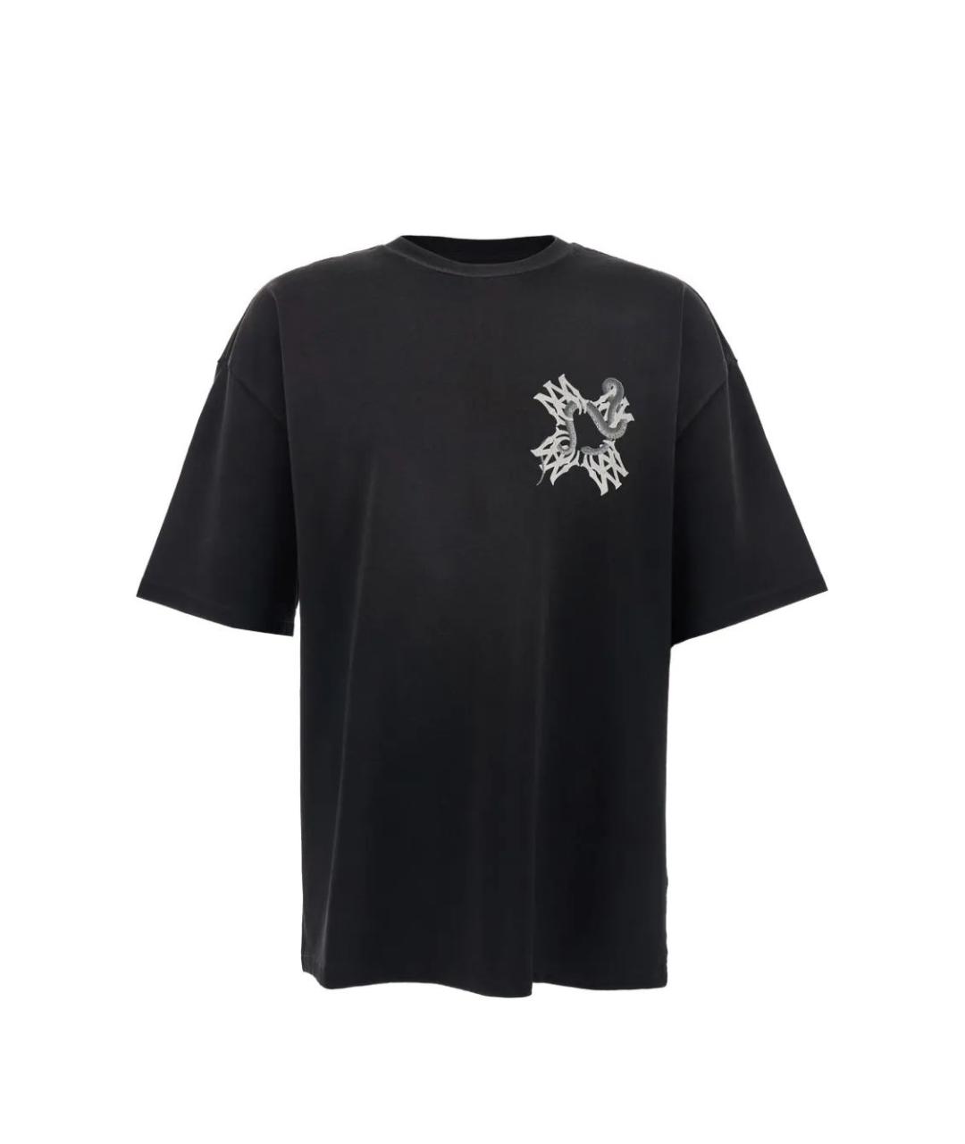 AMIRI Черная хлопковая футболка, фото 1