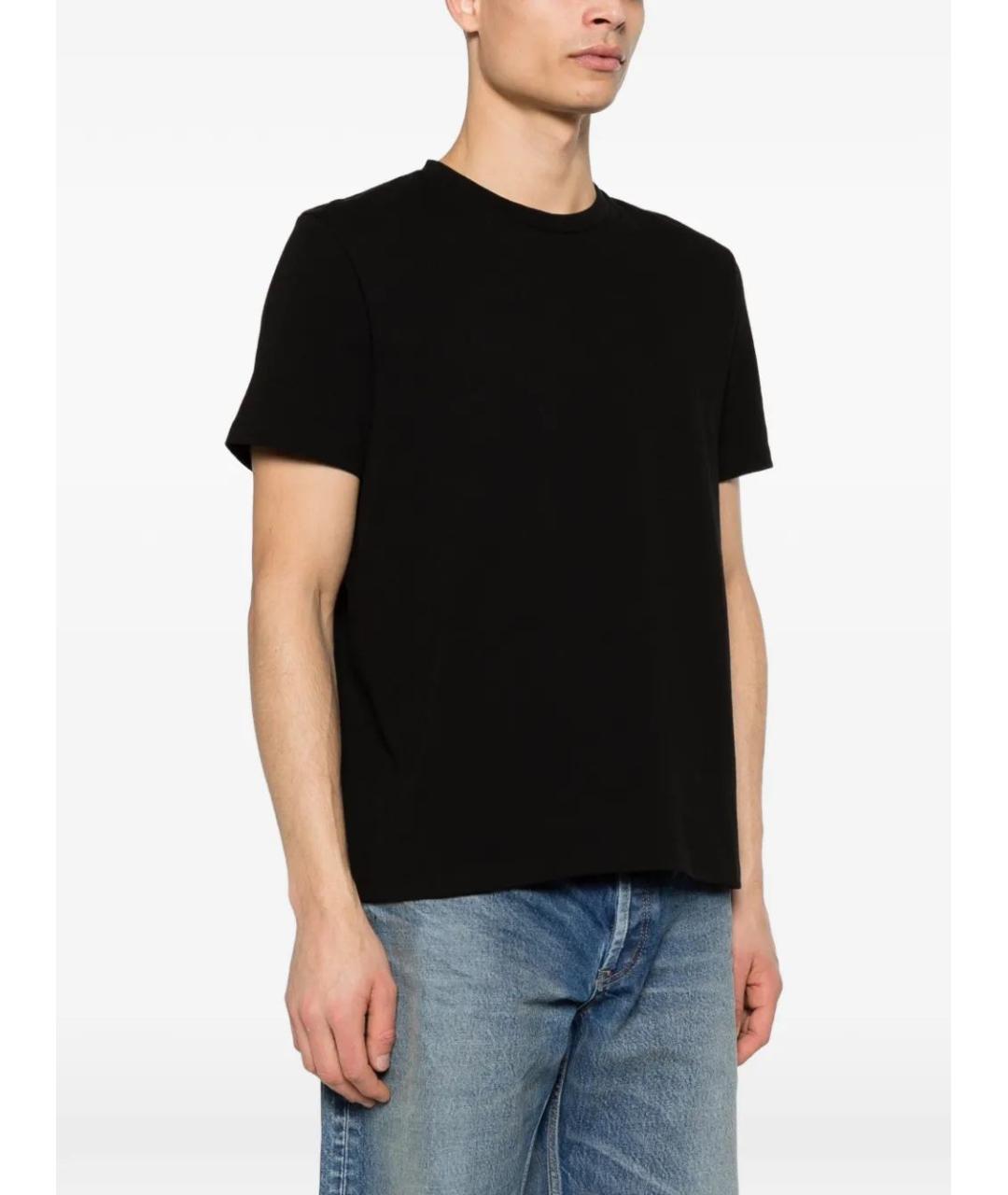 SAINT LAURENT Черная хлопковая футболка, фото 3