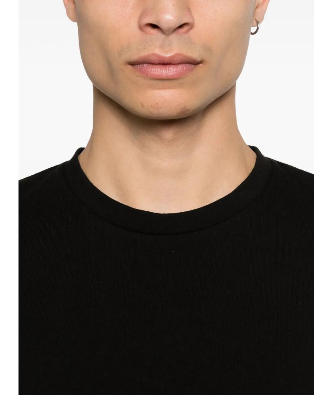 SAINT LAURENT Черная хлопковая футболка, фото 5