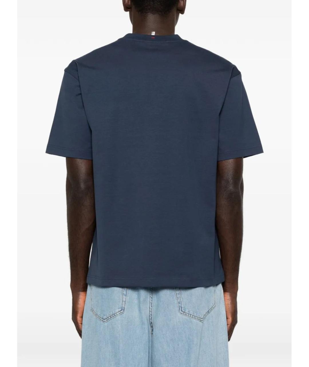 MONCLER Синяя хлопковая футболка, фото 4