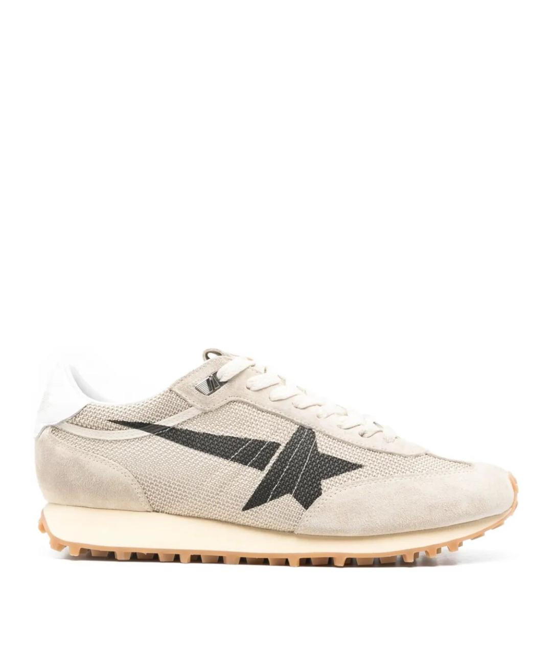 GOLDEN GOOSE Бежевые низкие кроссовки / кеды, фото 1