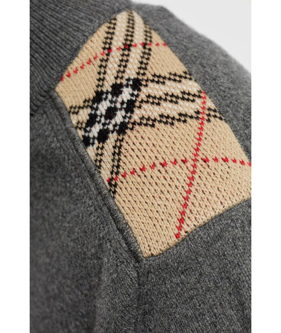 BURBERRY Серый шерстяной джемпер / свитер, фото 4