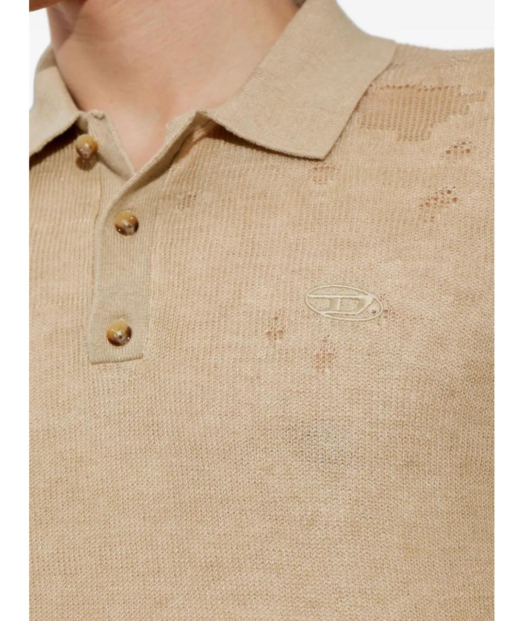 DIESEL Бежевое поло с коротким рукавом, фото 5
