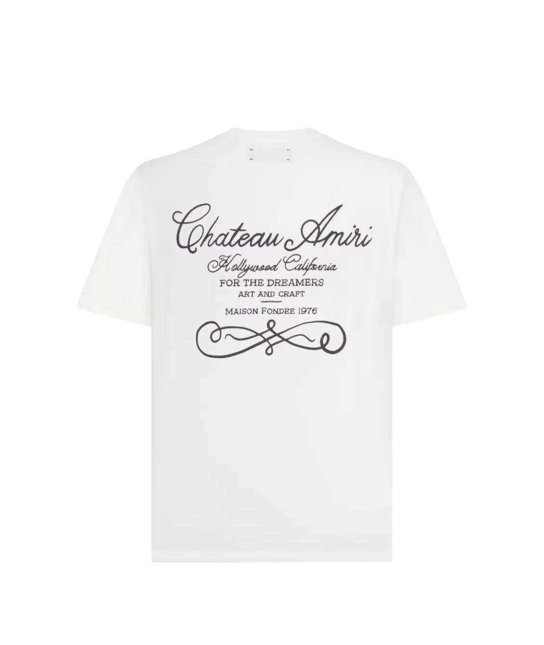 AMIRI Белая хлопковая футболка, фото 2