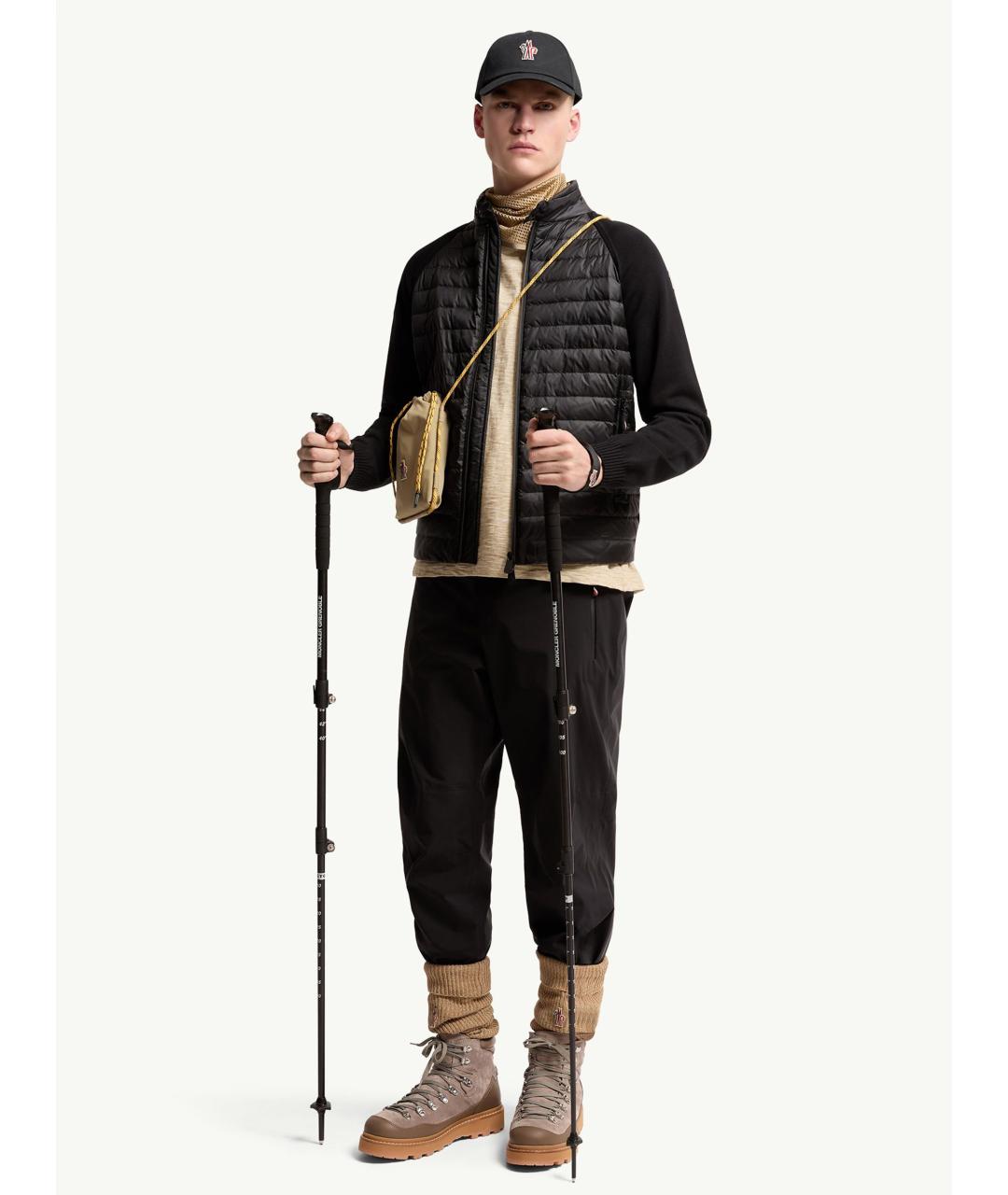 MONCLER Черная полиамидовая куртка, фото 2