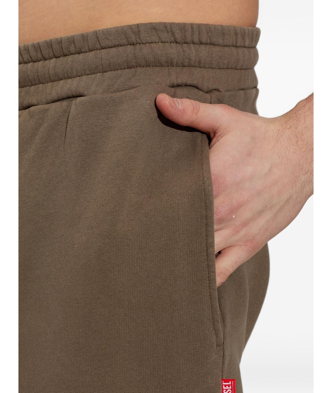 DIESEL Коричневые хлопковые повседневные брюки, фото 5