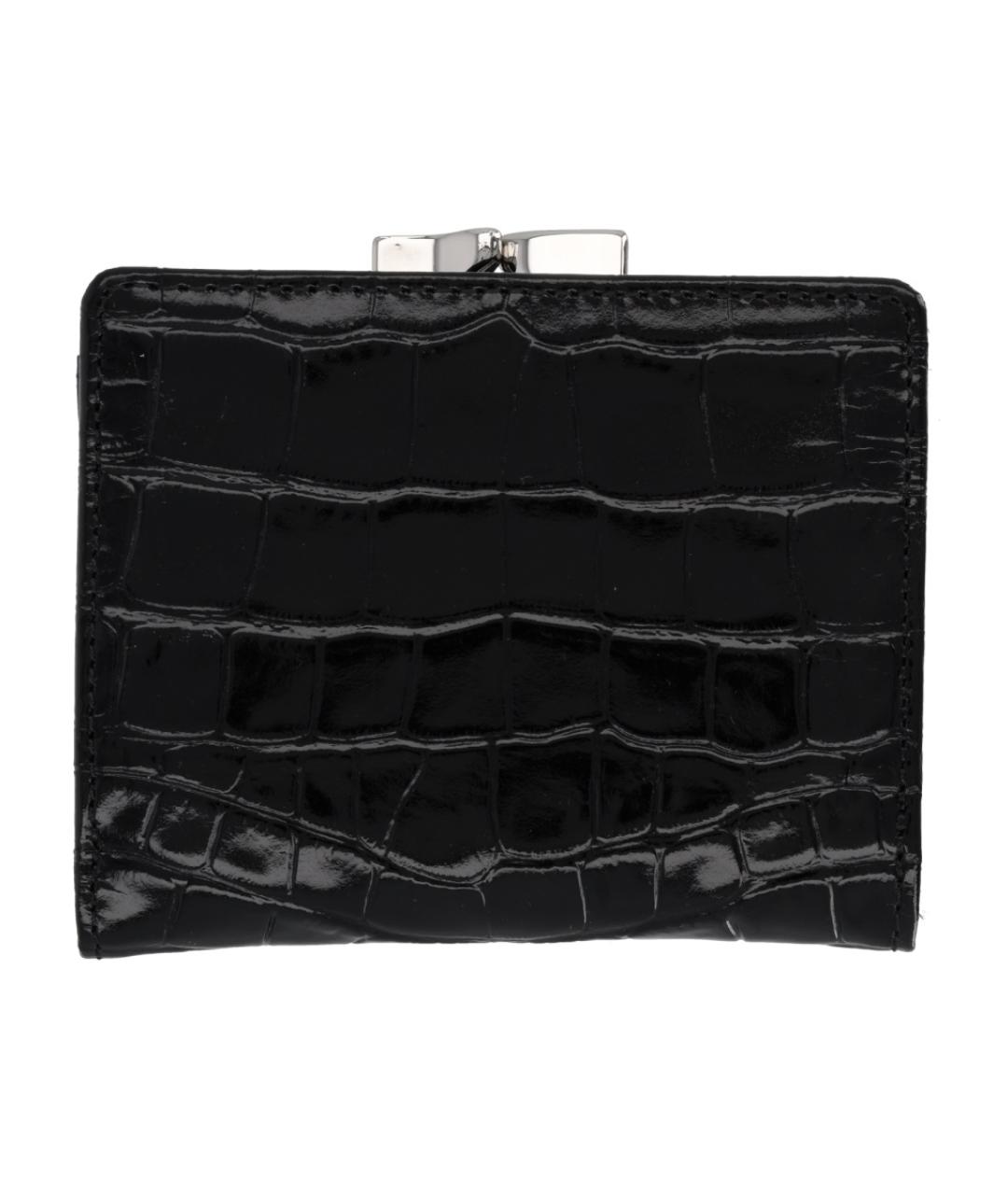 VIVIENNE WESTWOOD Черный кожаный кошелек, фото 2