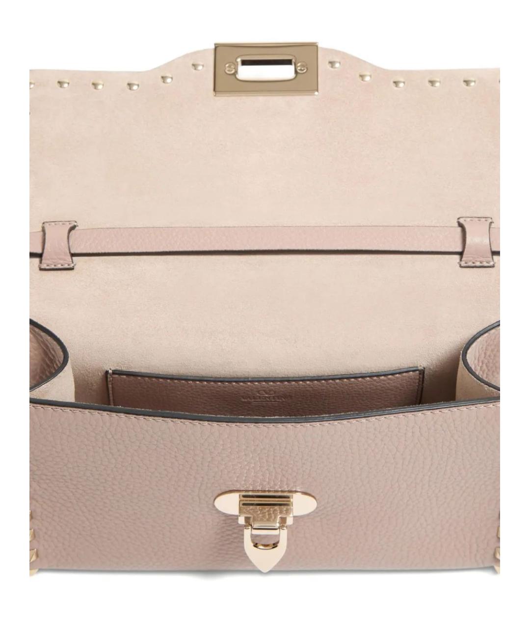 VALENTINO Розовая кожаная сумка через плечо, фото 4