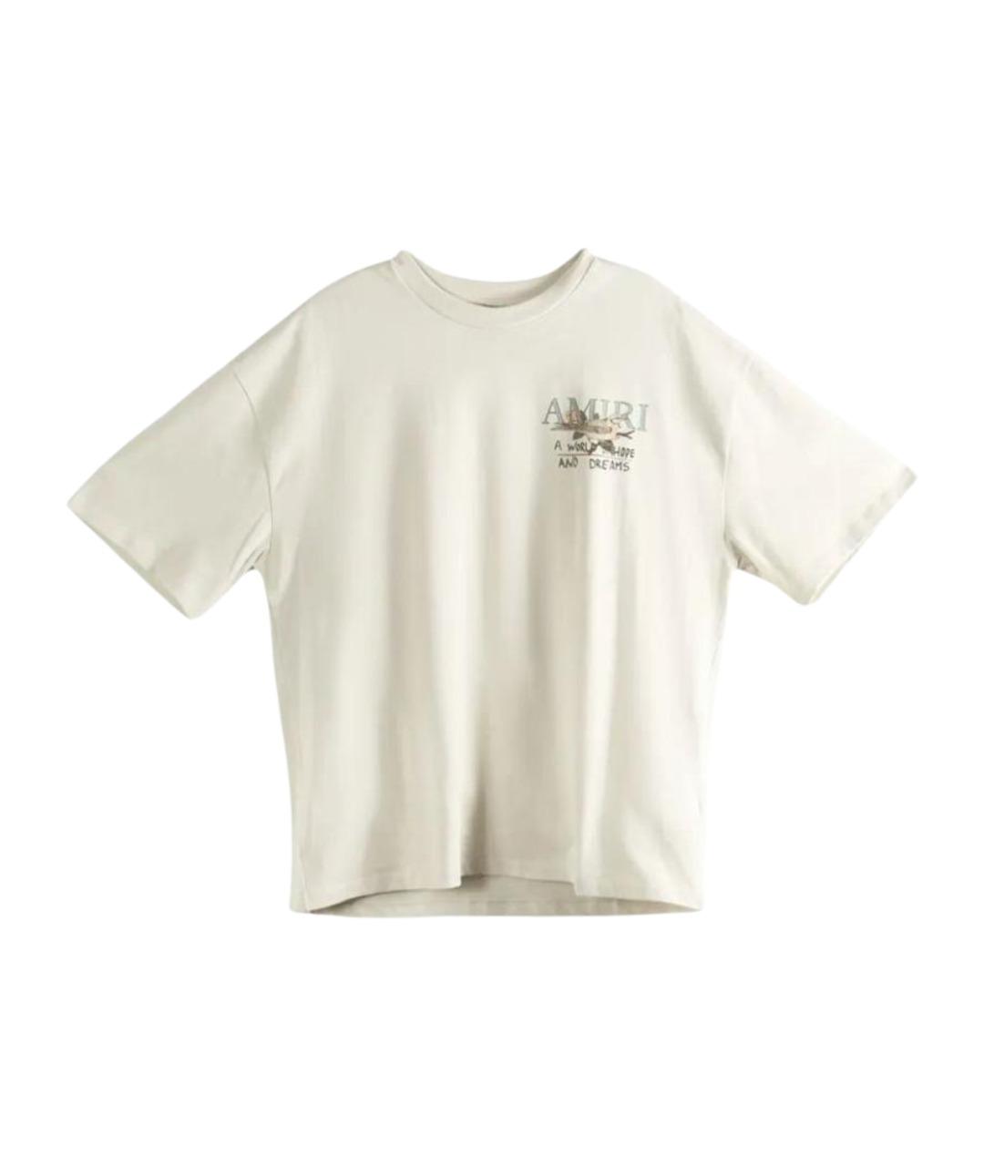 AMIRI Бежевая хлопковая футболка, фото 1