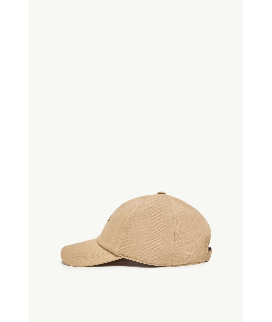 MONCLER Бежевая хлопковая кепка/бейсболка, фото 2