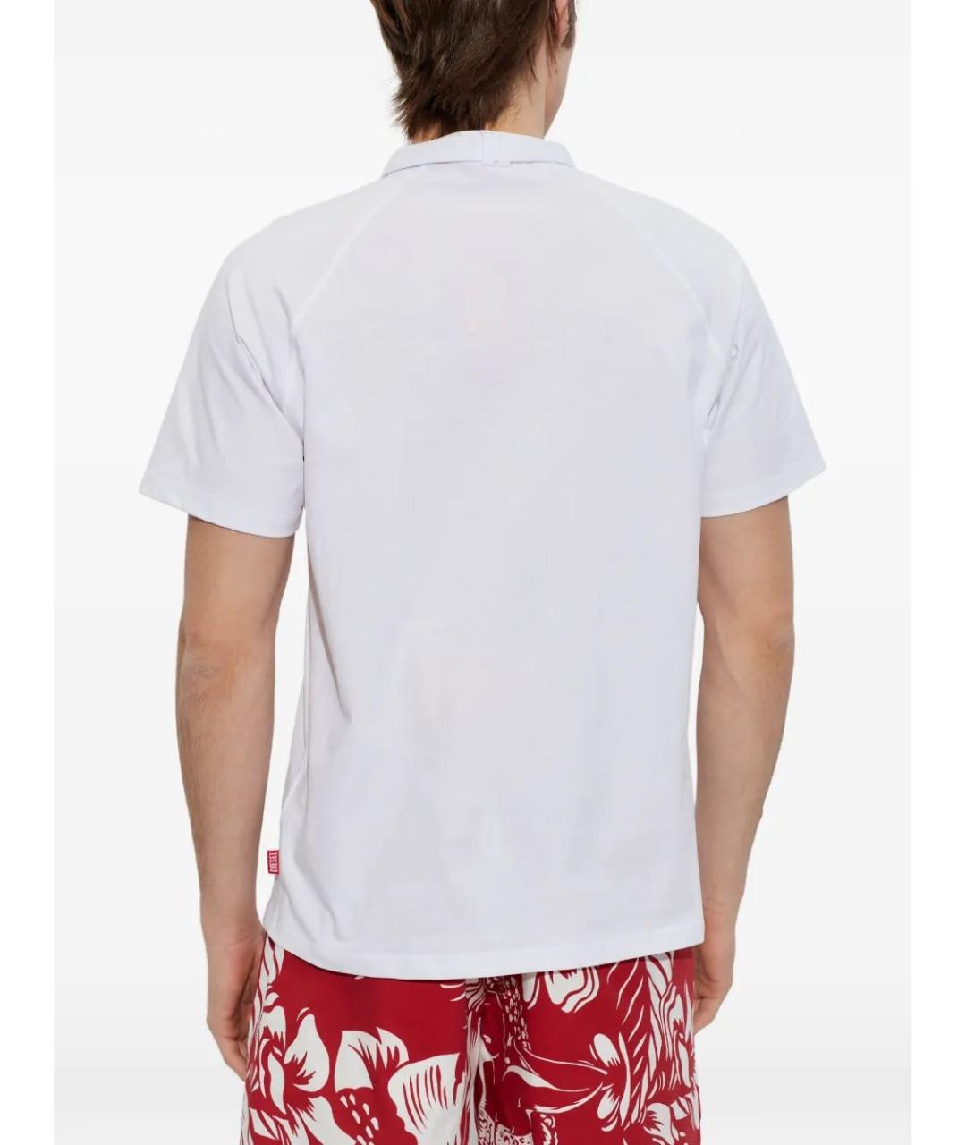 DIESEL Белая хлопковая футболка, фото 4