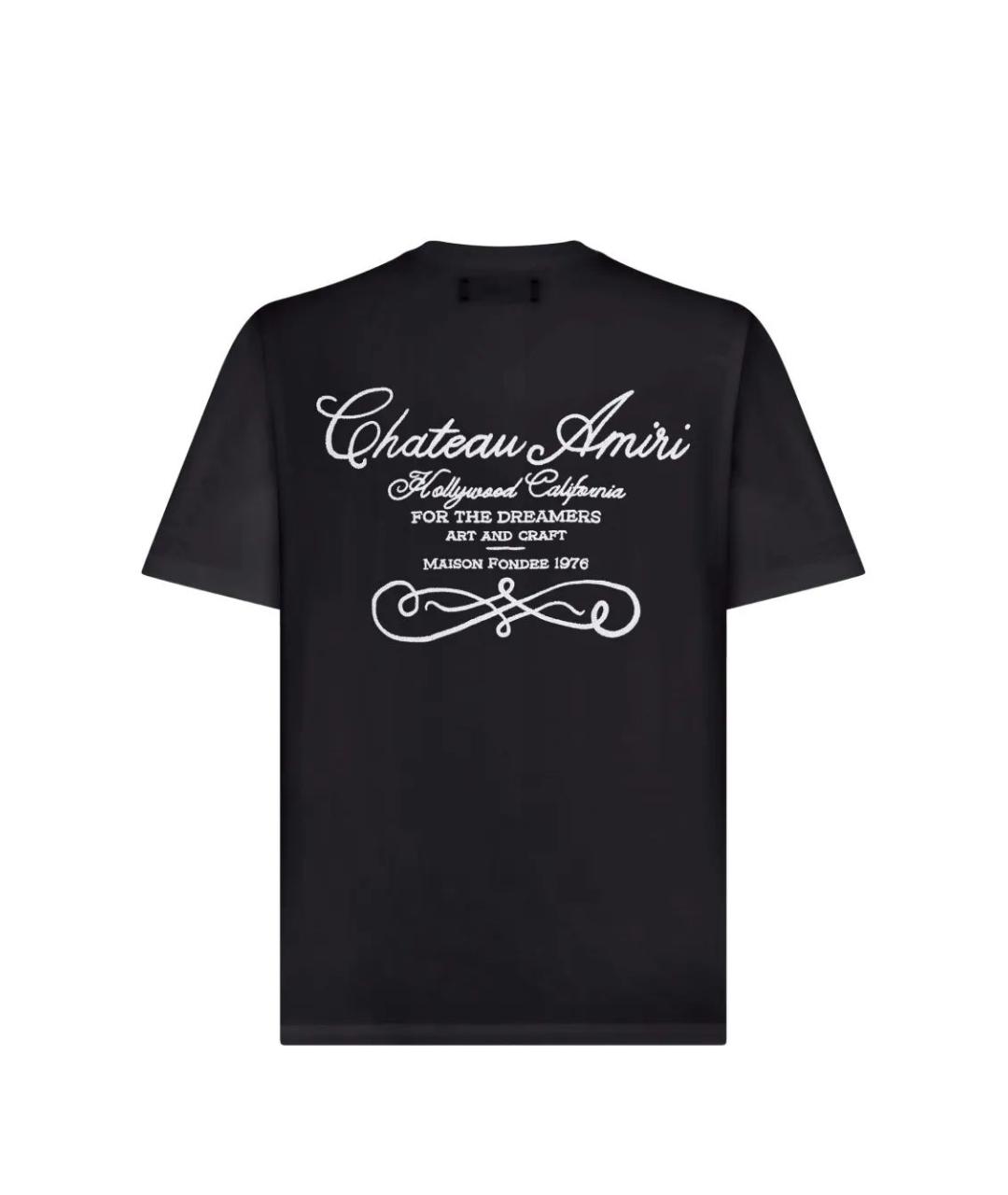 AMIRI Черная хлопковая футболка, фото 2