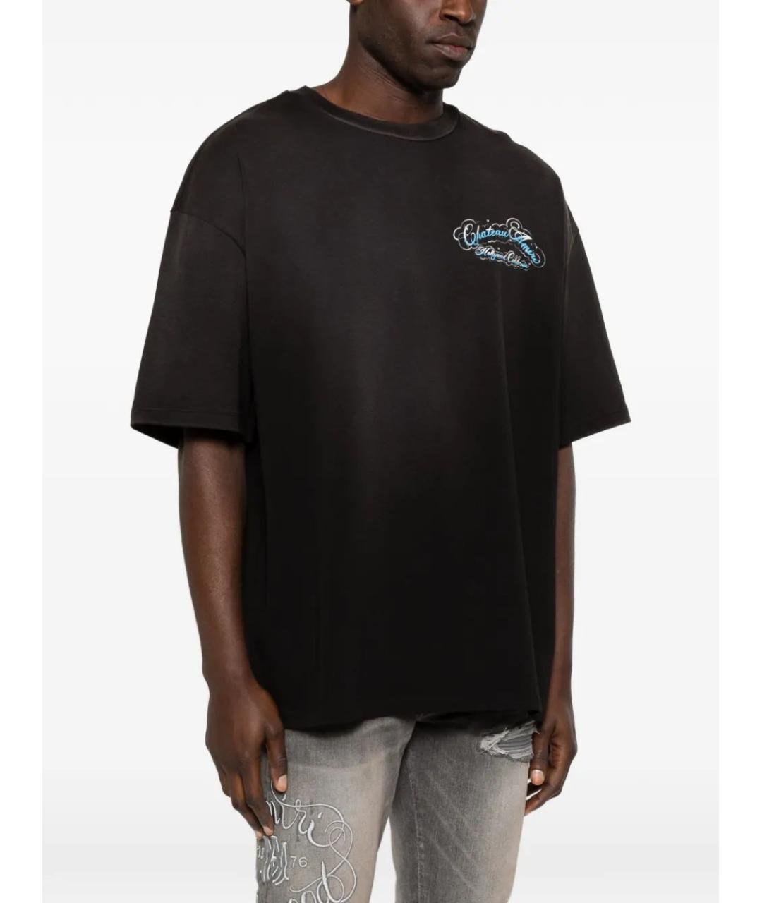 AMIRI Черная хлопковая футболка, фото 3