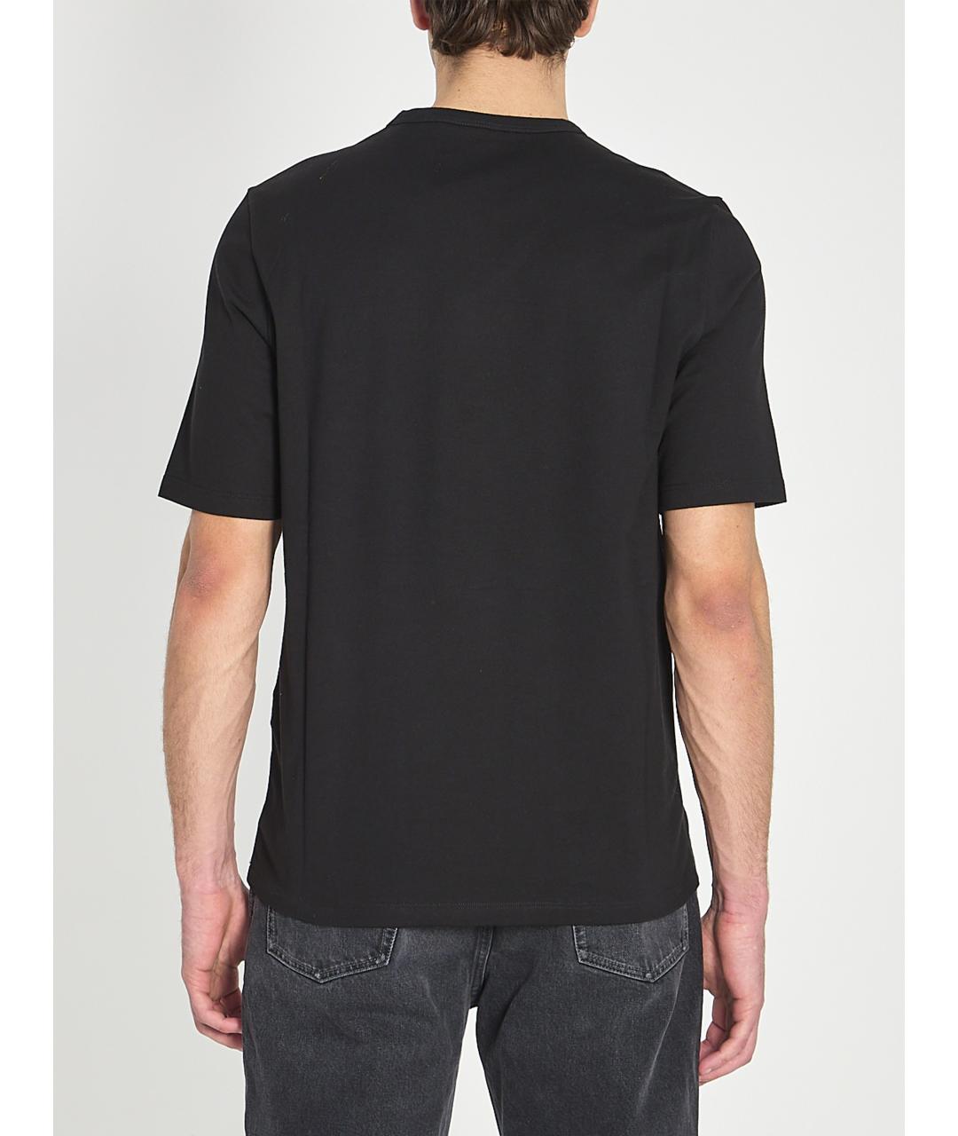 SAINT LAURENT Черная хлопковая футболка, фото 4