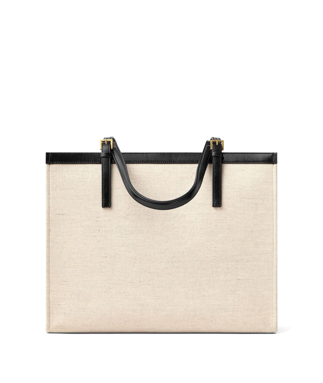 VERSACE Бежевая хлопковая сумка тоут, фото 2