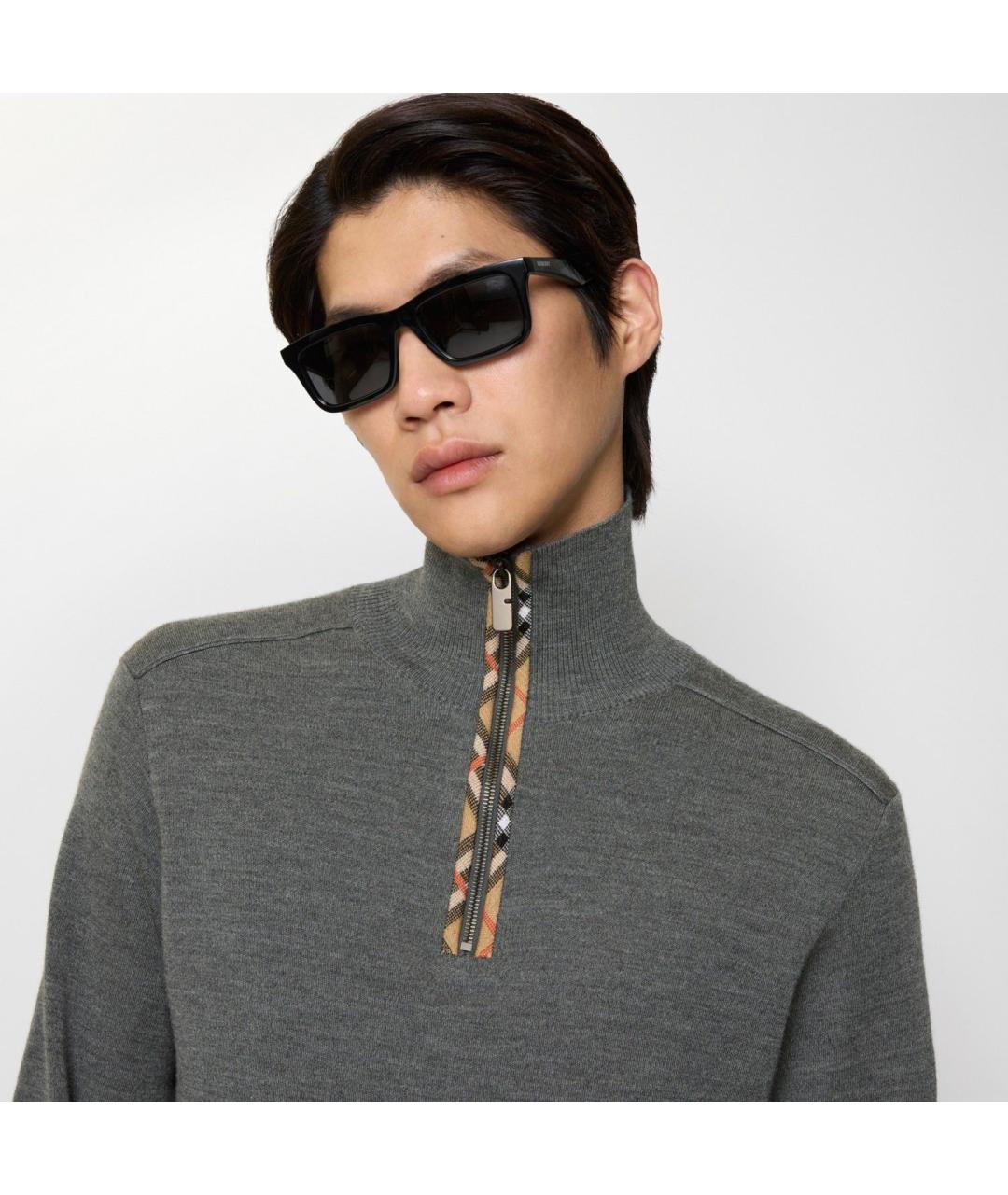 BURBERRY Серый шерстяной джемпер / свитер, фото 3