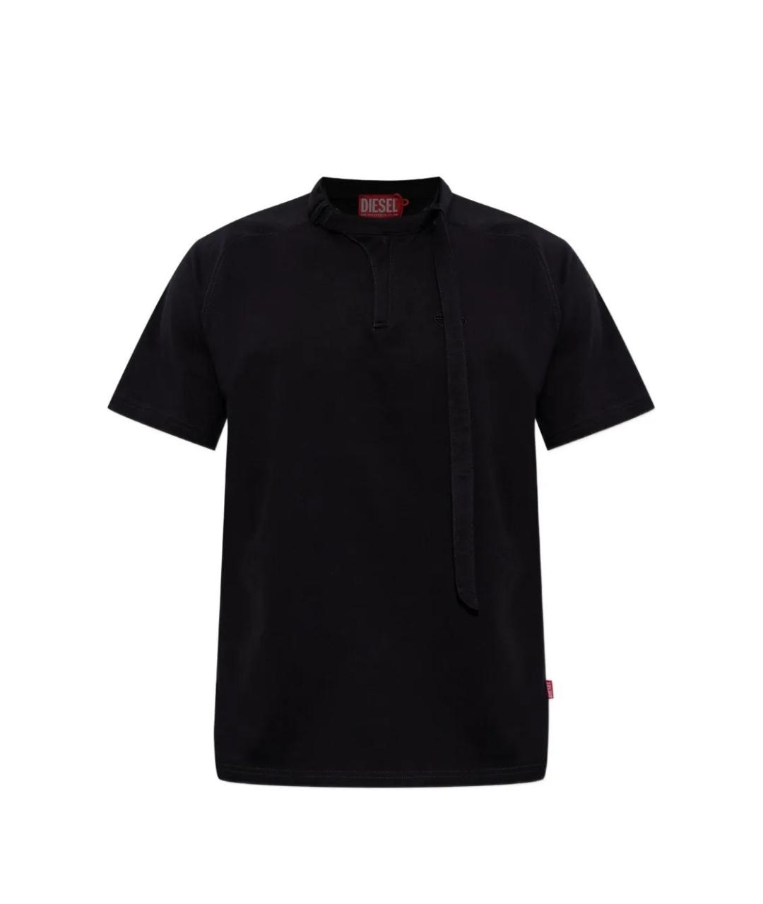 DIESEL Черная хлопковая футболка, фото 1