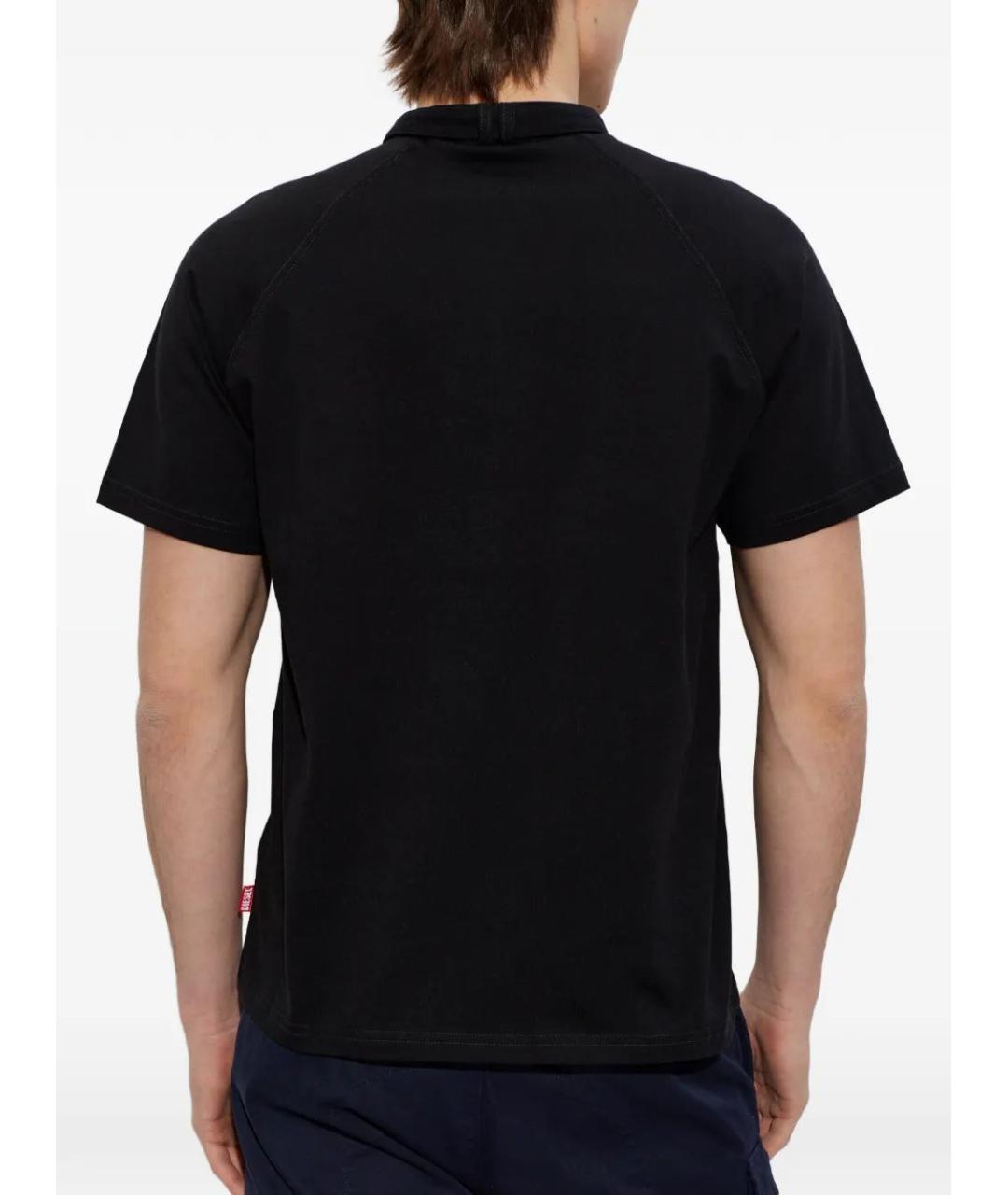 DIESEL Черная хлопковая футболка, фото 4