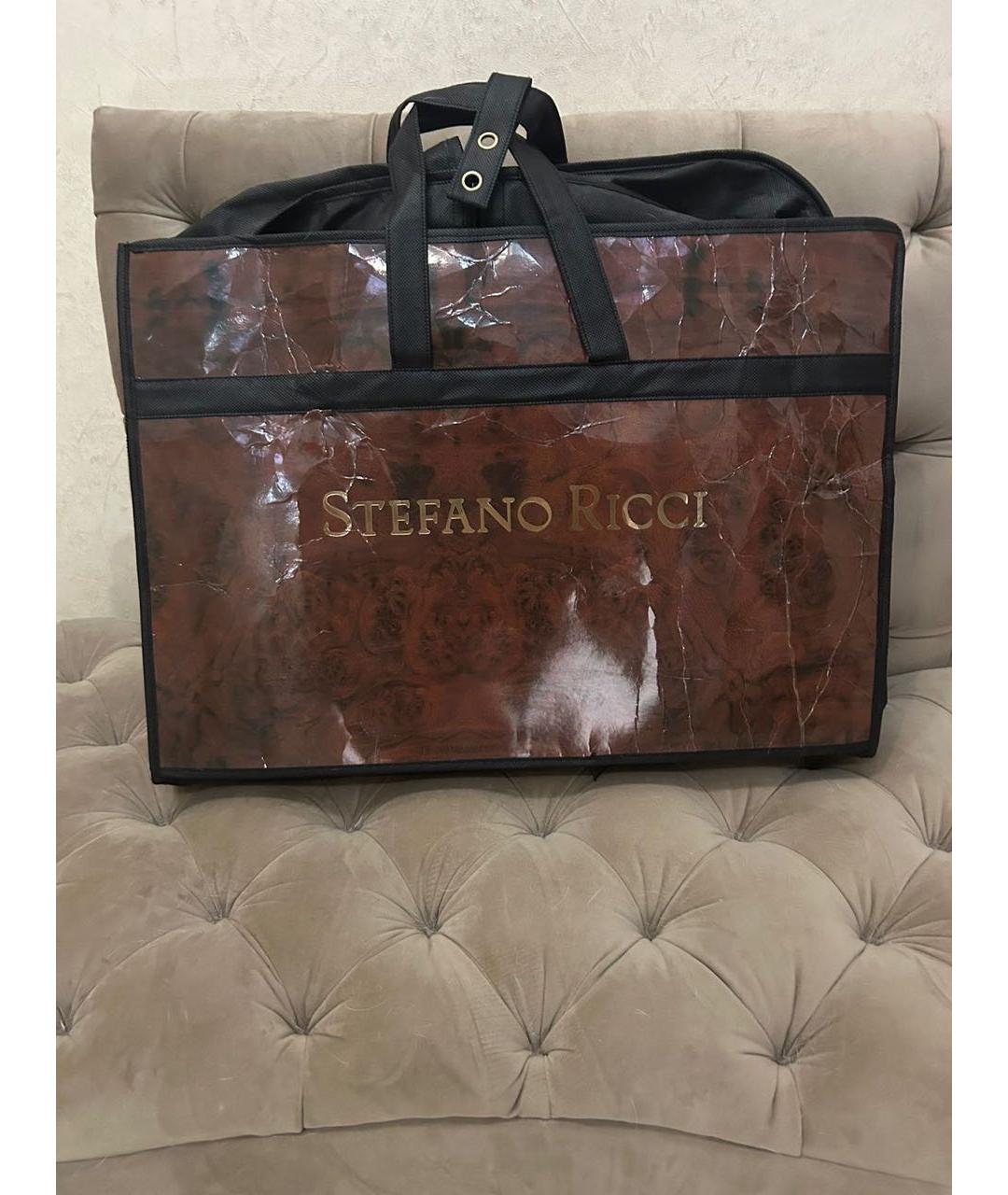 STEFANO RICCI Темно-синяя кожаная куртка, фото 5