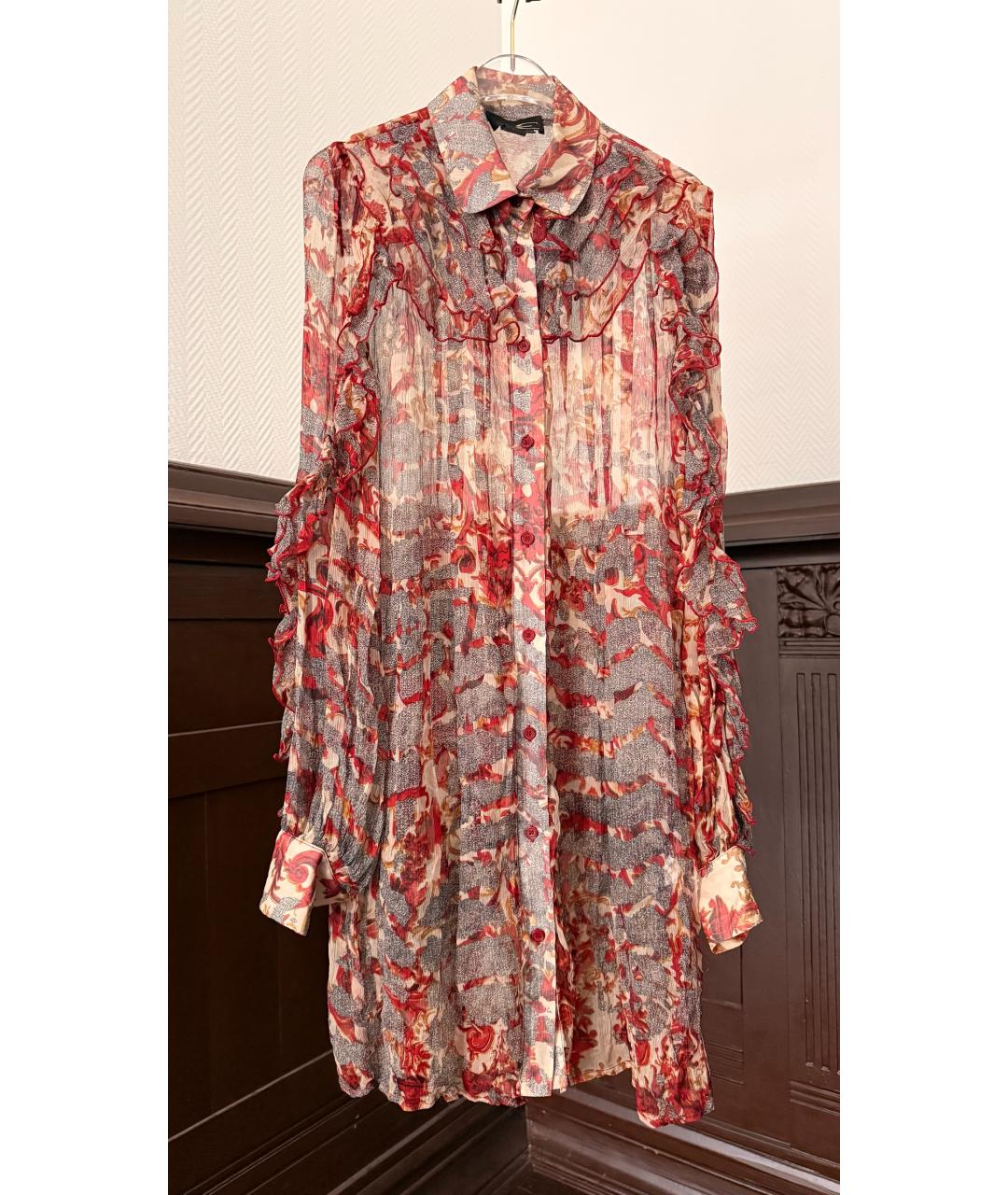 JUST CAVALLI Красное повседневное платье, фото 5