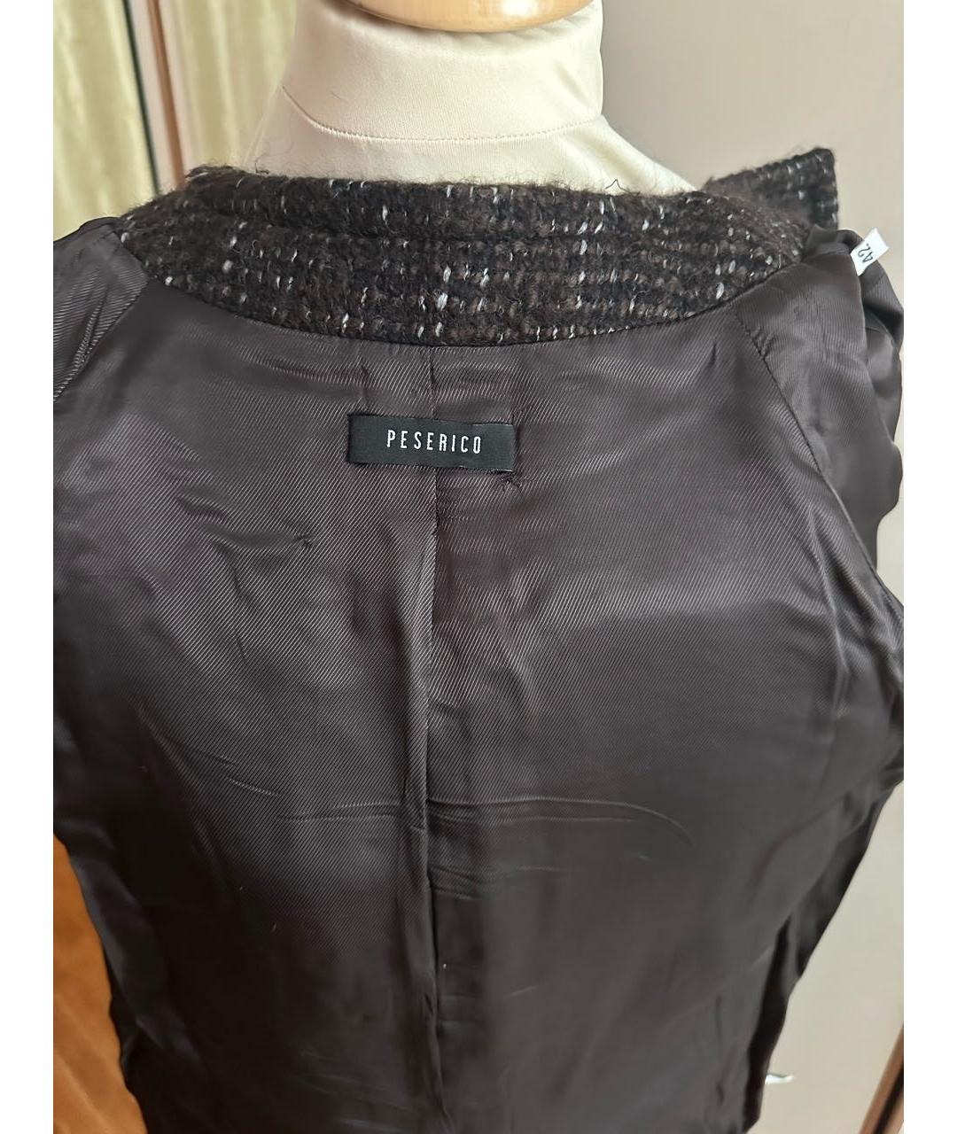 PESERICO Коричневое шерстяное пальто, фото 3