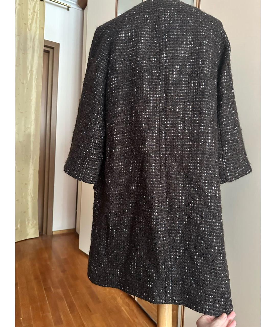 PESERICO Коричневое шерстяное пальто, фото 2