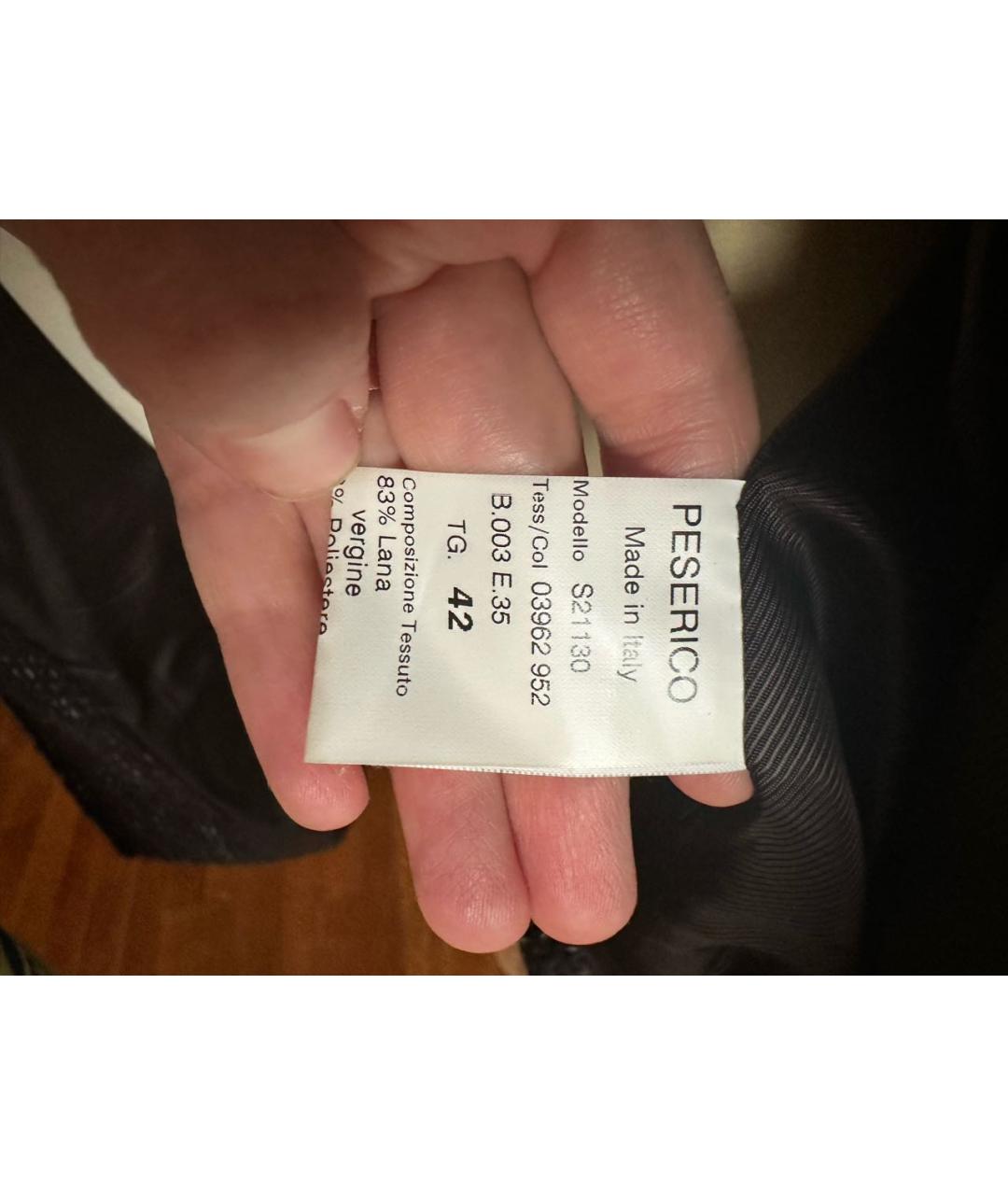 PESERICO Коричневое шерстяное пальто, фото 5