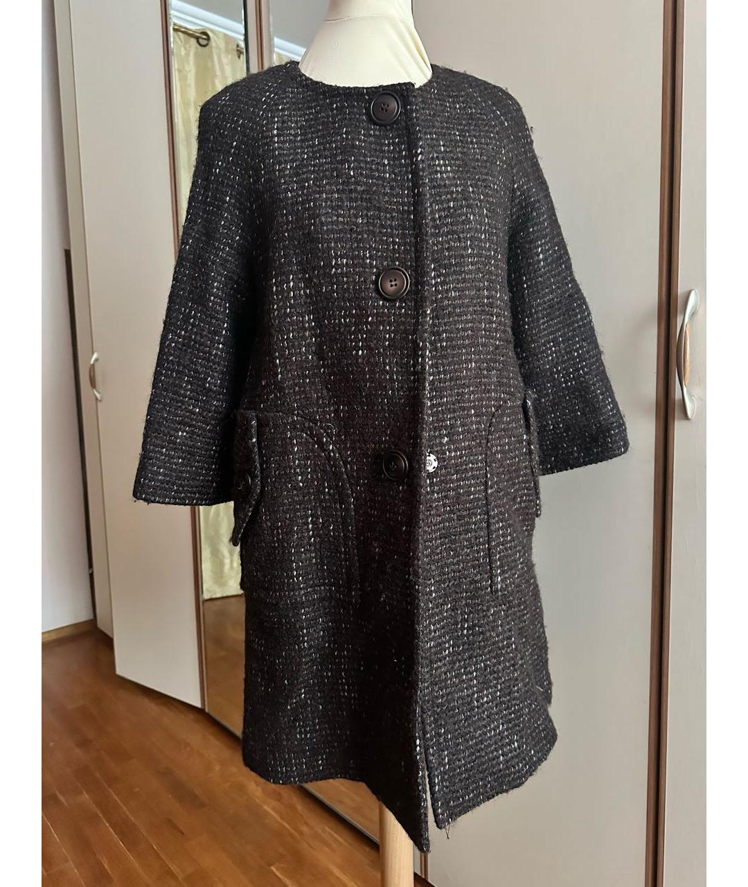 PESERICO Коричневое шерстяное пальто, фото 9