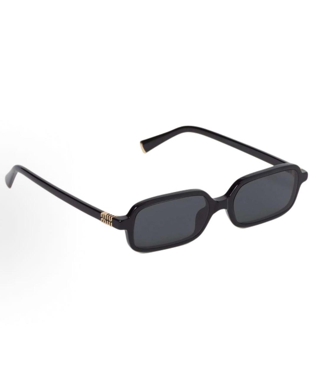 MIU MIU Черные пластиковые солнцезащитные очки, фото 2