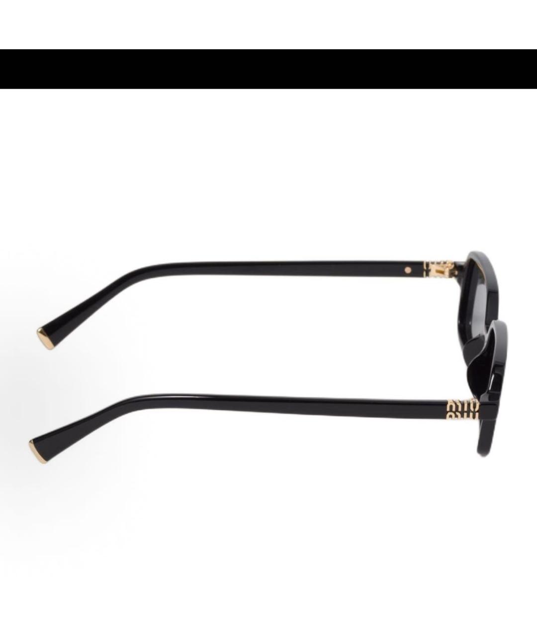 MIU MIU Черные пластиковые солнцезащитные очки, фото 3