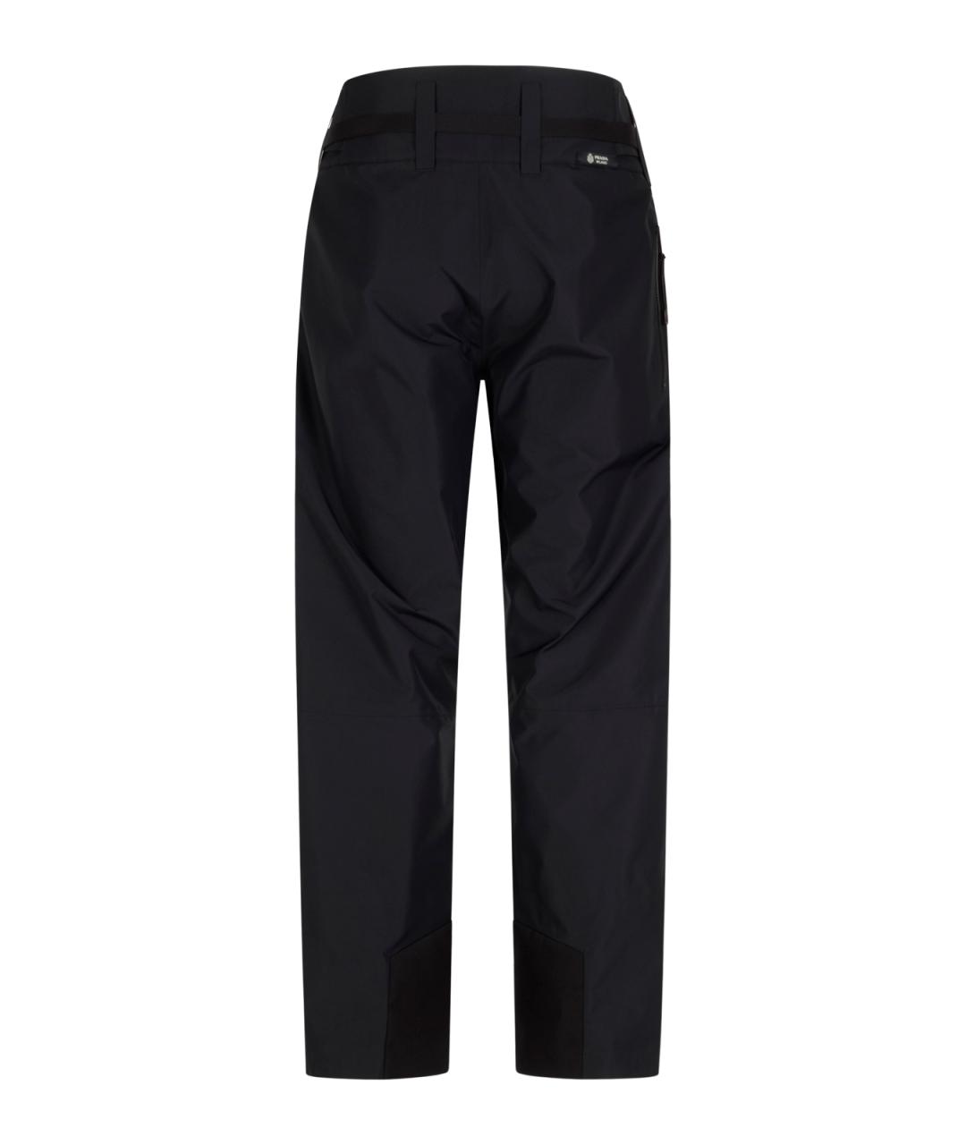 PRADA Черные полиэстеровые повседневные брюки, фото 2