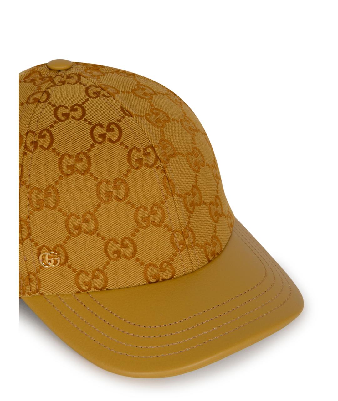 GUCCI Коричневая хлопковая кепка, фото 4