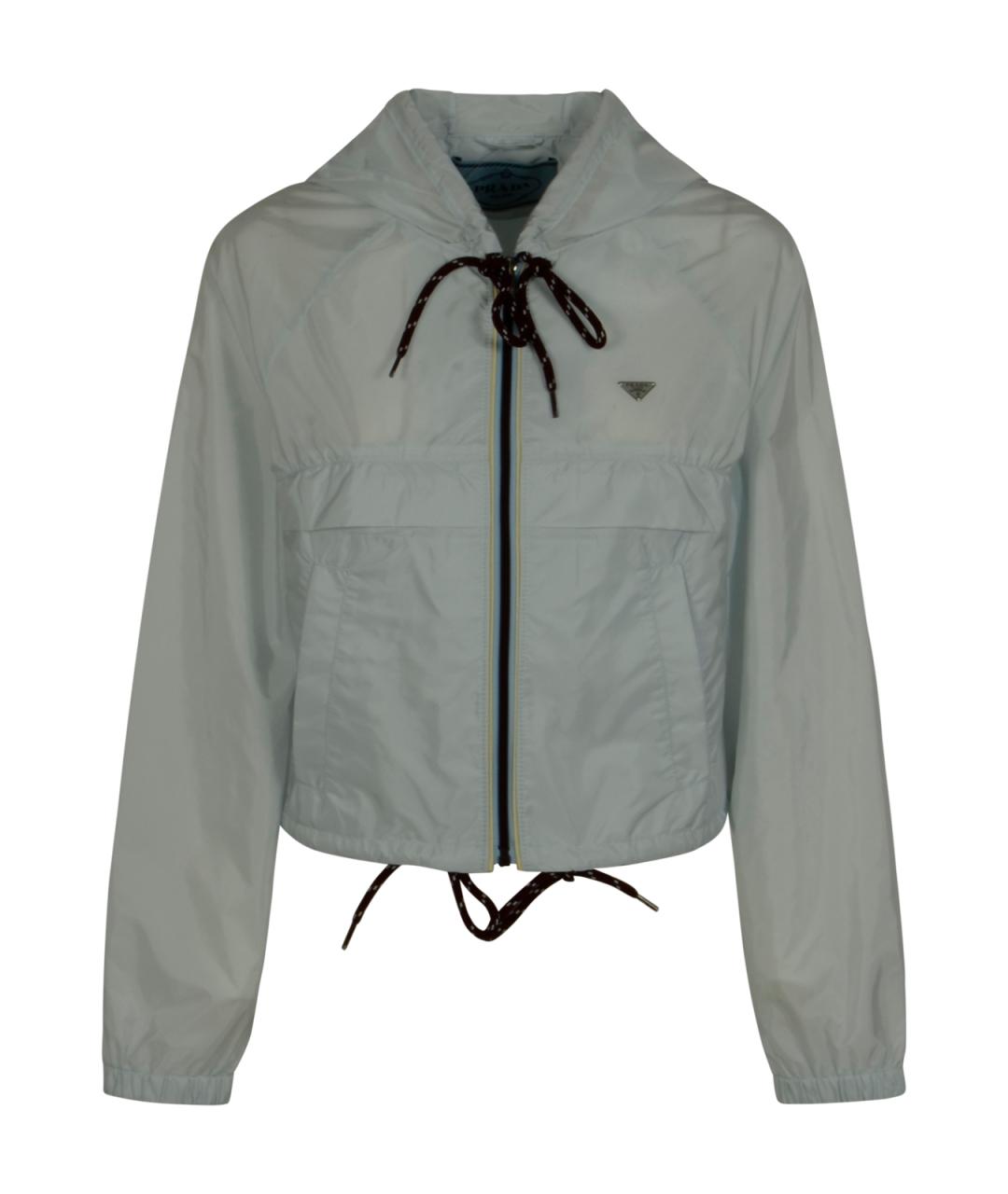 PRADA Голубая полиамидовая куртка, фото 1