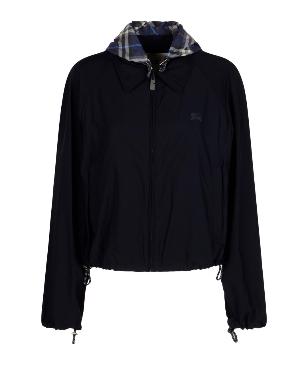 BURBERRY Синяя полиамидовая куртка, фото 1