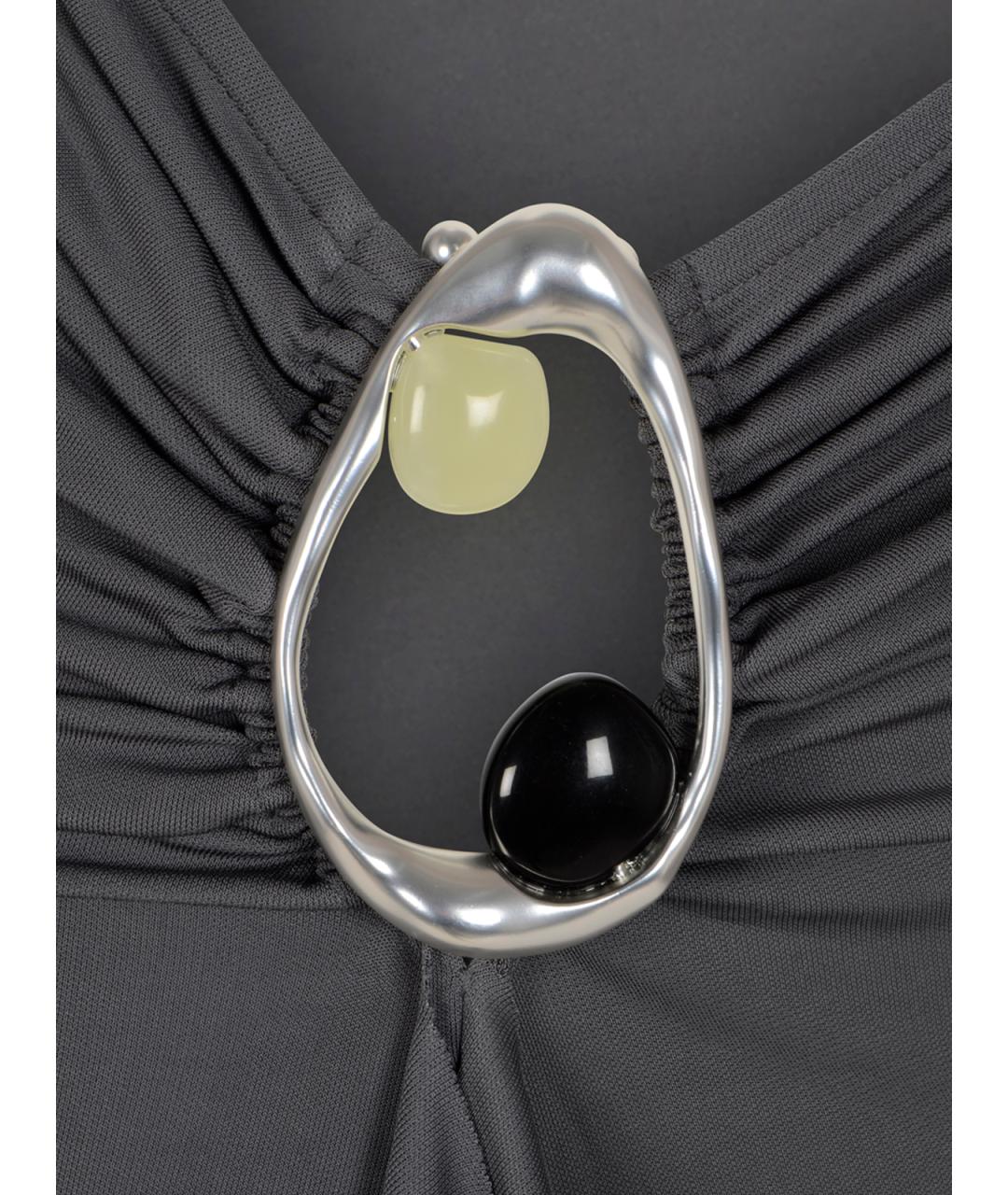 CHRISTOPHER ESBER Синяя вискозная юбка макси, фото 3