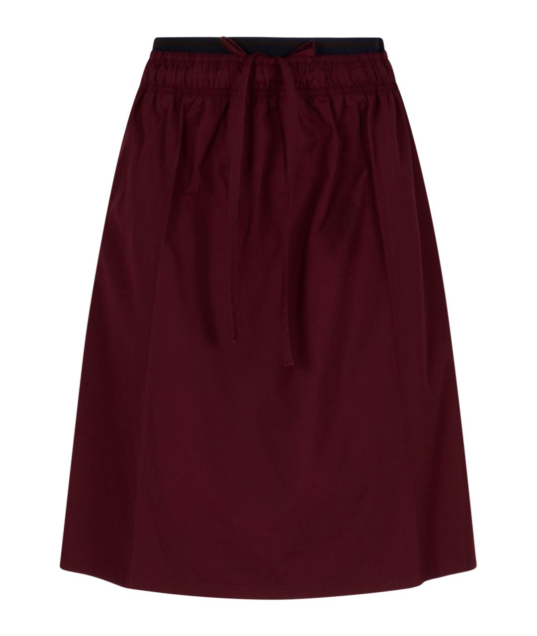 PRADA Бордовая юбка миди, фото 1