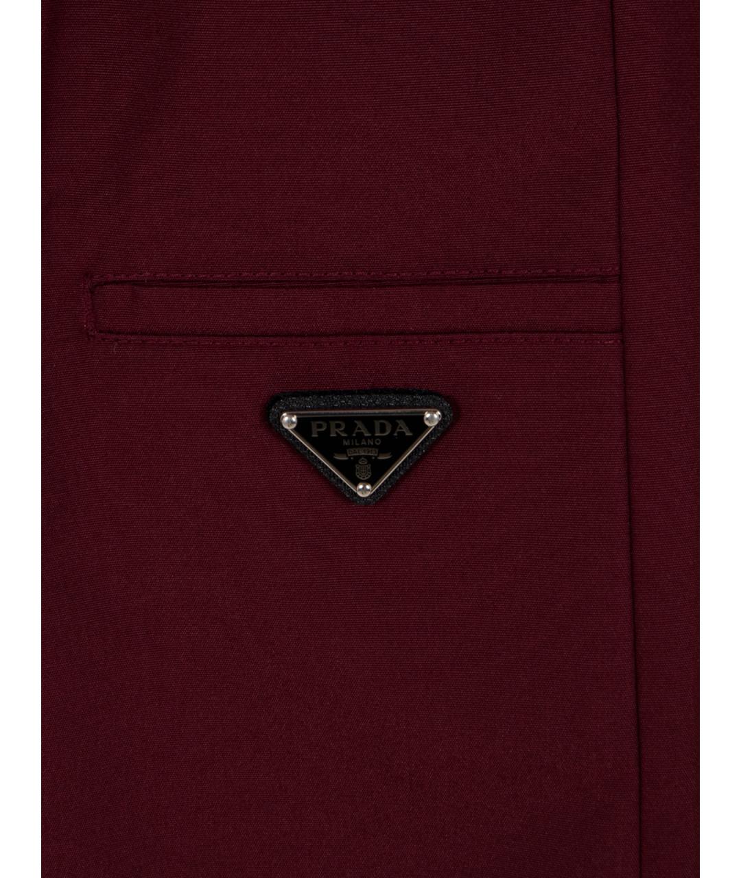 PRADA Бордовая юбка миди, фото 3