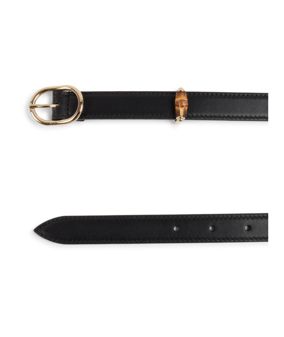 GUCCI Черный кожаный ремень, фото 2