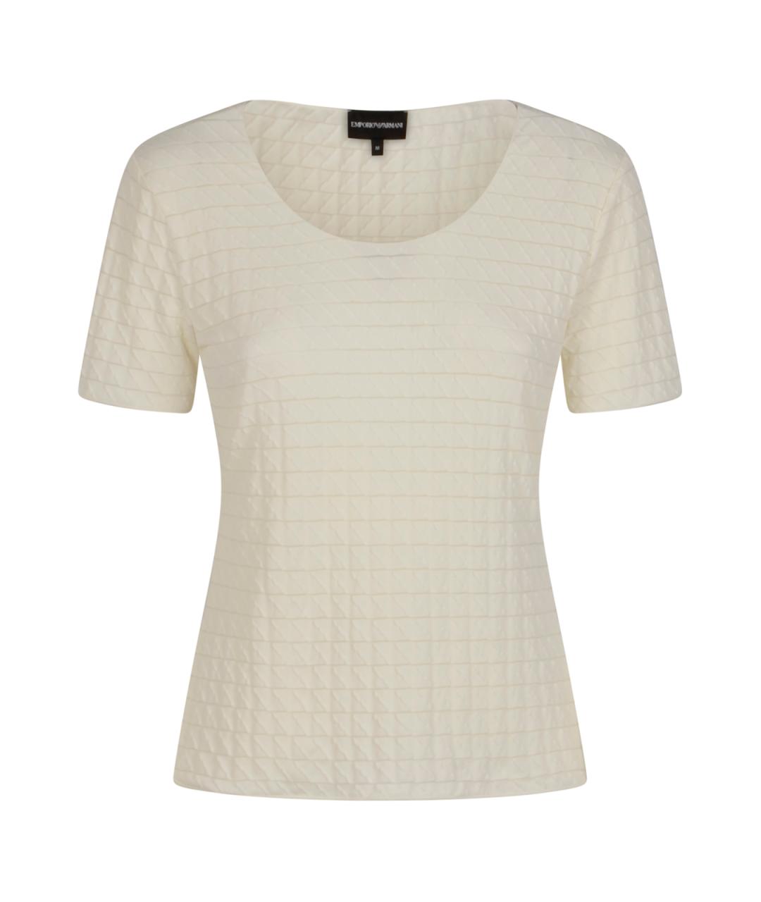 EMPORIO ARMANI Белая полиамидовая футболка, фото 1