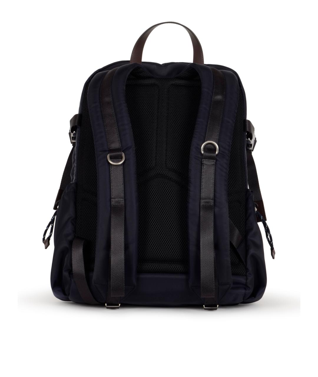 PRADA Темно-синий синтетический рюкзак, фото 3