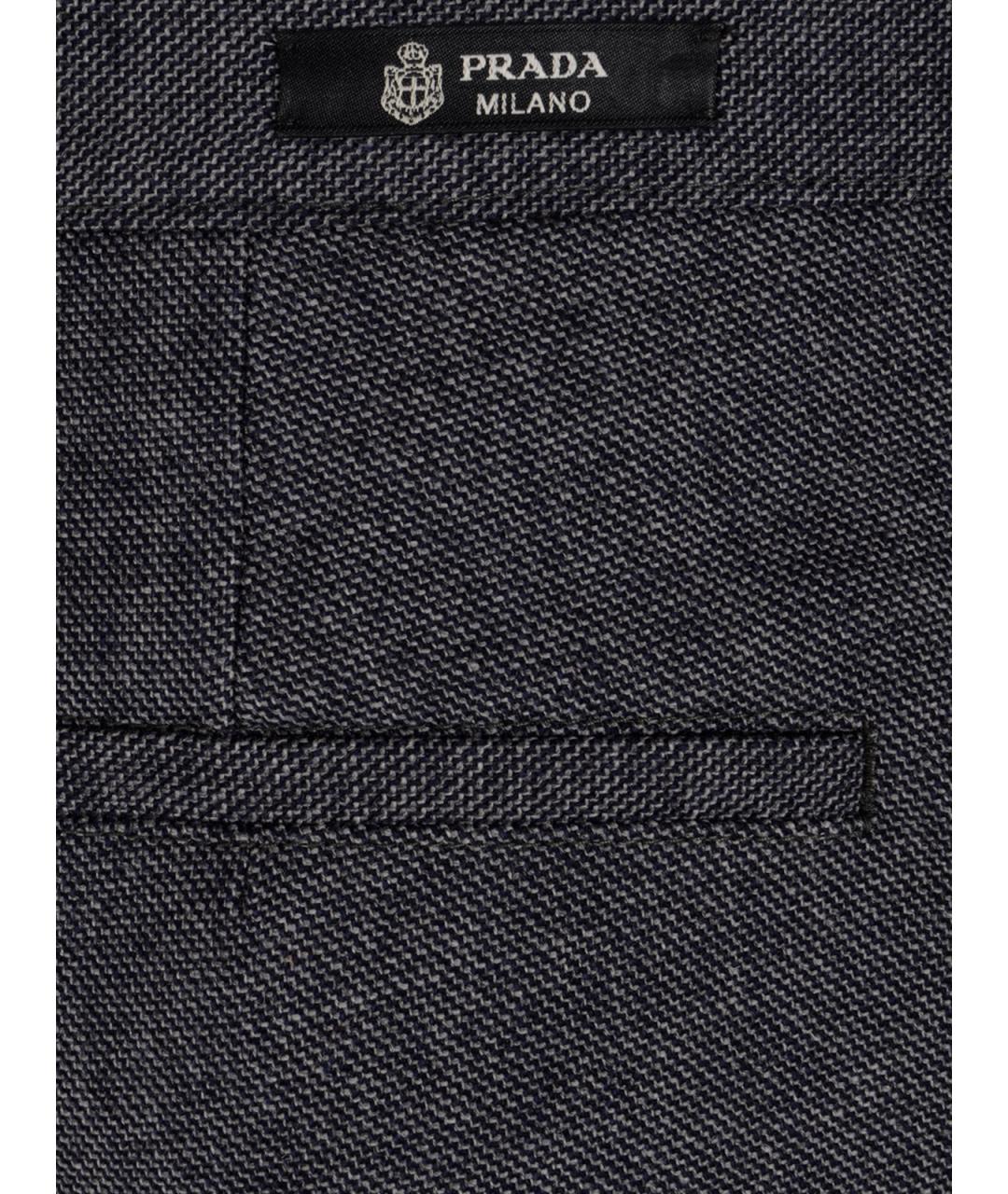 PRADA Серые шерстяные шорты, фото 6